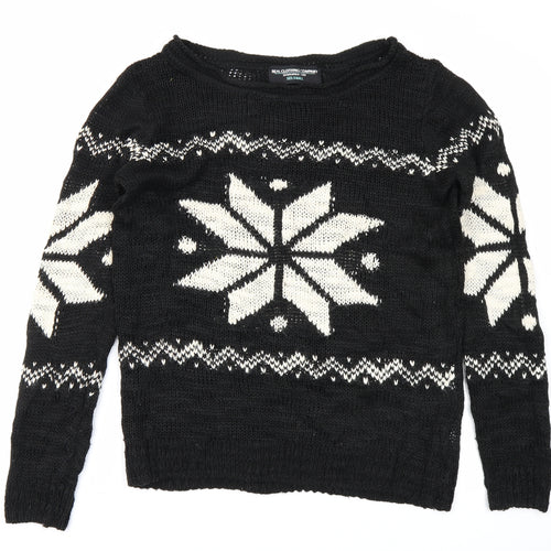 Real Clothing Company Womens Black   Pullover Jumper Size S