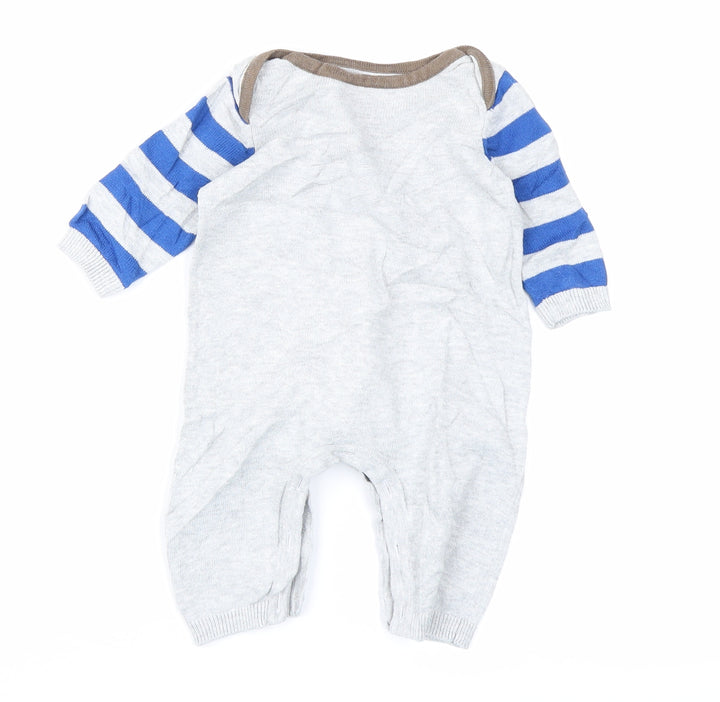 Mini Club Boys Grey Knit Babygrow One-Piece Size Newborn