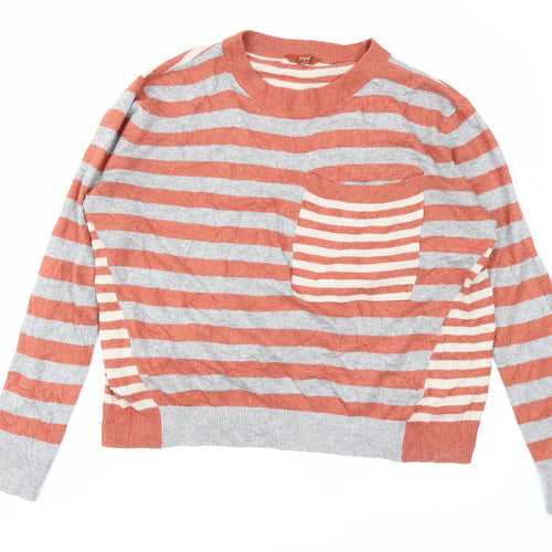 NEXT Womens Brown Striped  Pullover Jumper Size 12
