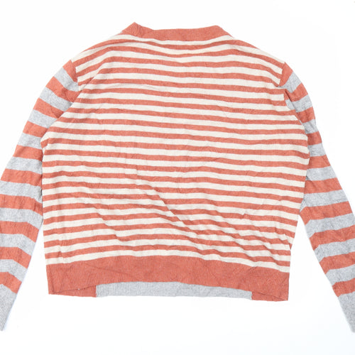 NEXT Womens Brown Striped  Pullover Jumper Size 12