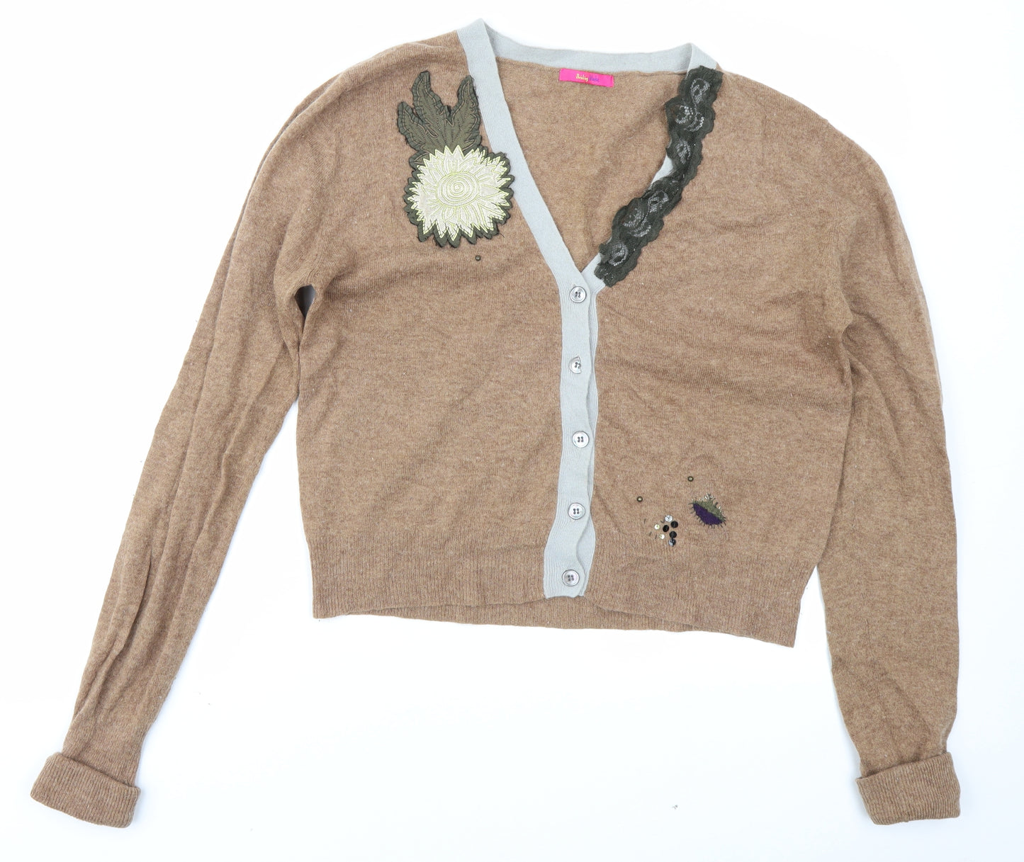 Simply Violet Womens Brown   Cardigan Jumper Size L