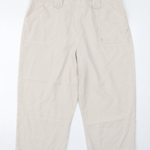 Classic Womens Brown Striped  Trousers  Size 20 L22 in