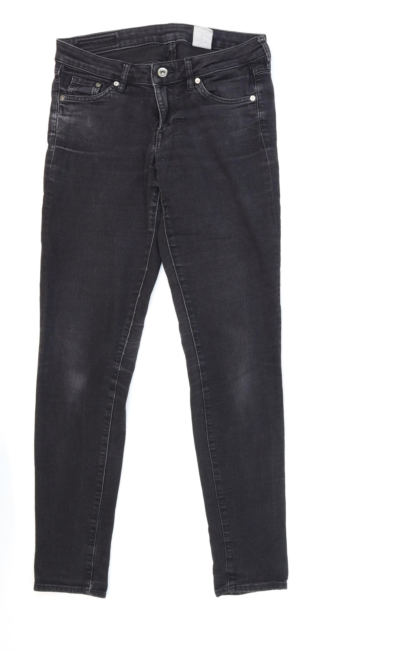 H&M Womens Black  Denim Skinny Jeans Size 28 in L32 in