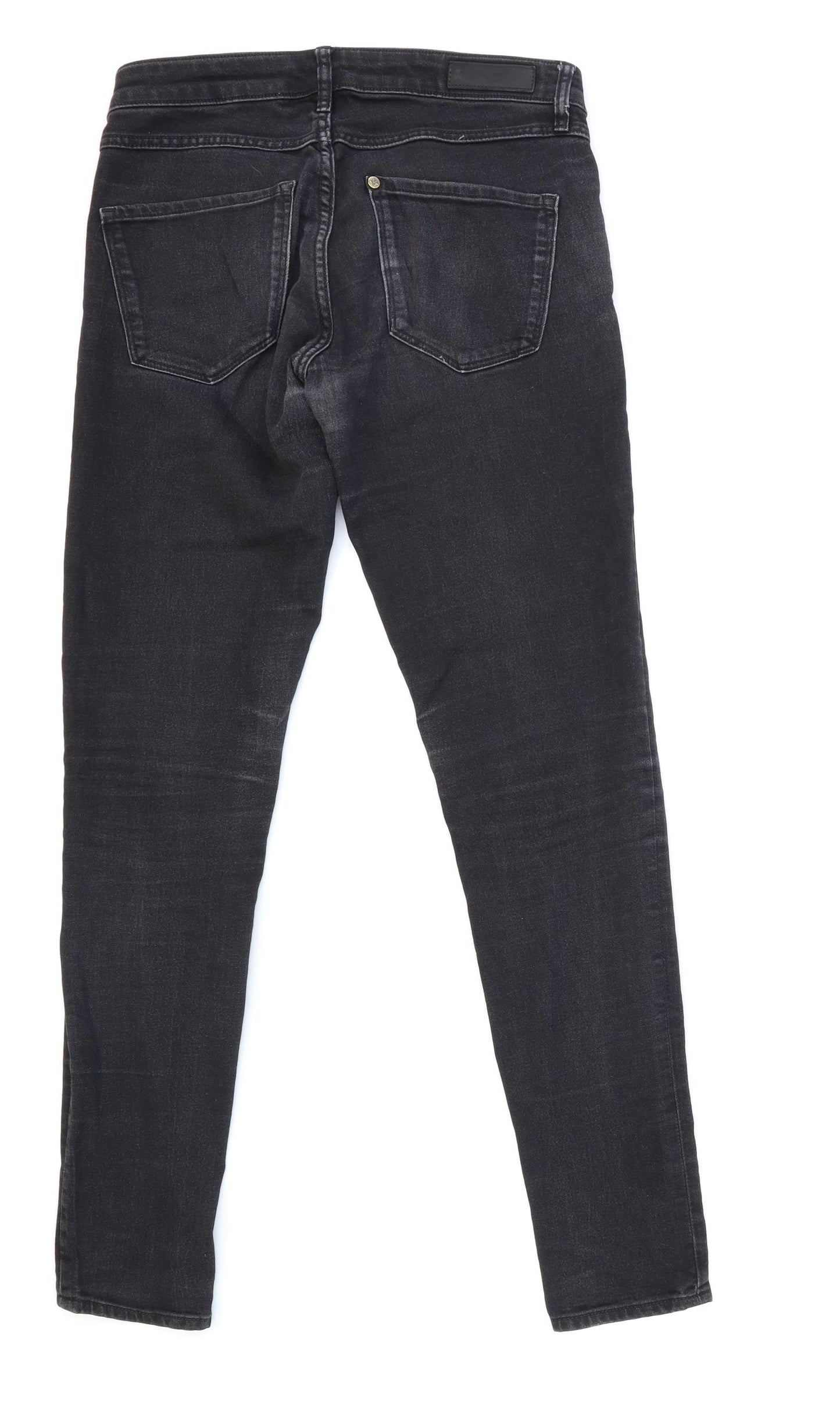 H&M Womens Black  Denim Skinny Jeans Size 28 in L32 in