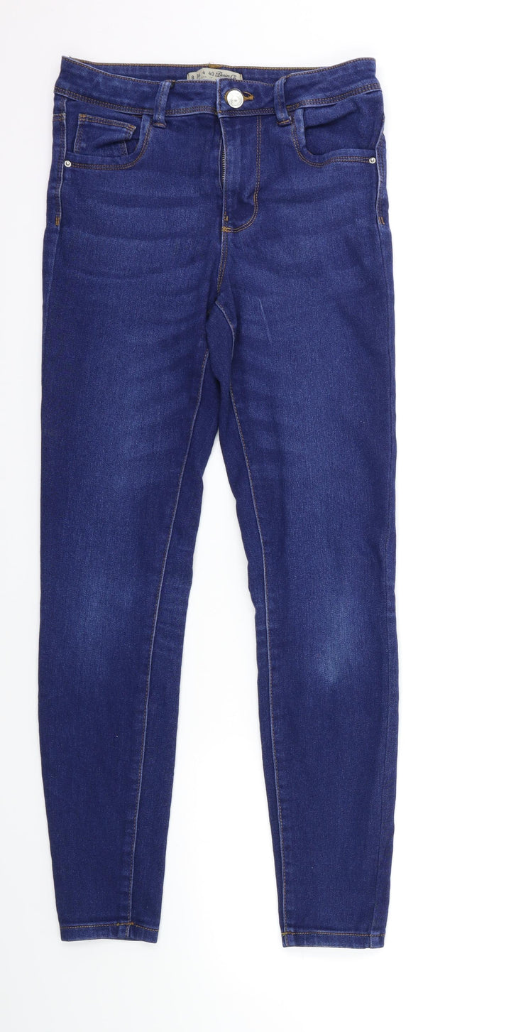Denim & Co. Womens Blue Denim Skinny Jeans Size 8 L27 in