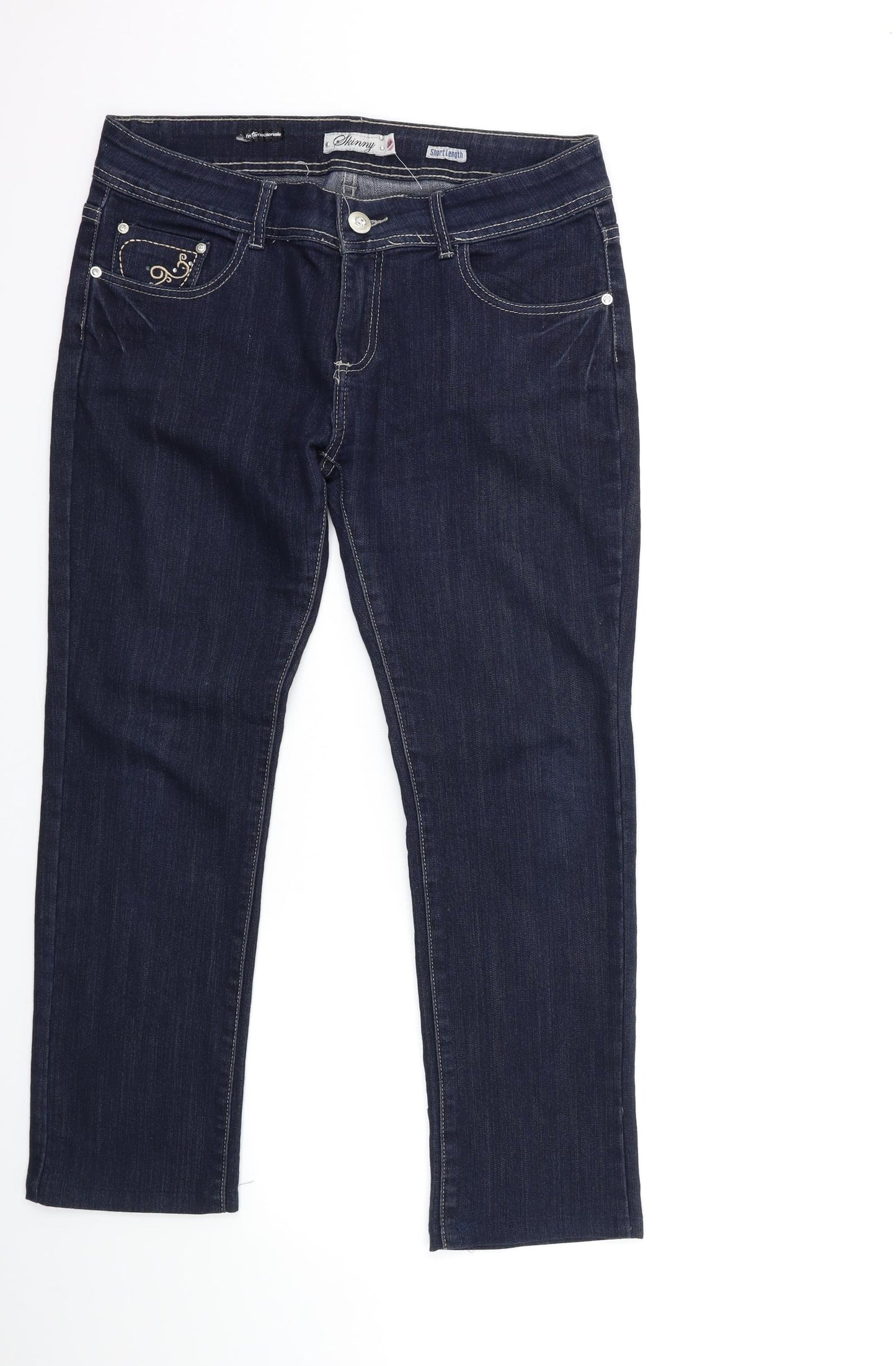 Internacionale Womens Blue  Denim Straight Jeans Size 10 L27 in