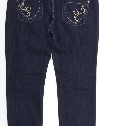 Internacionale Womens Blue  Denim Straight Jeans Size 10 L27 in