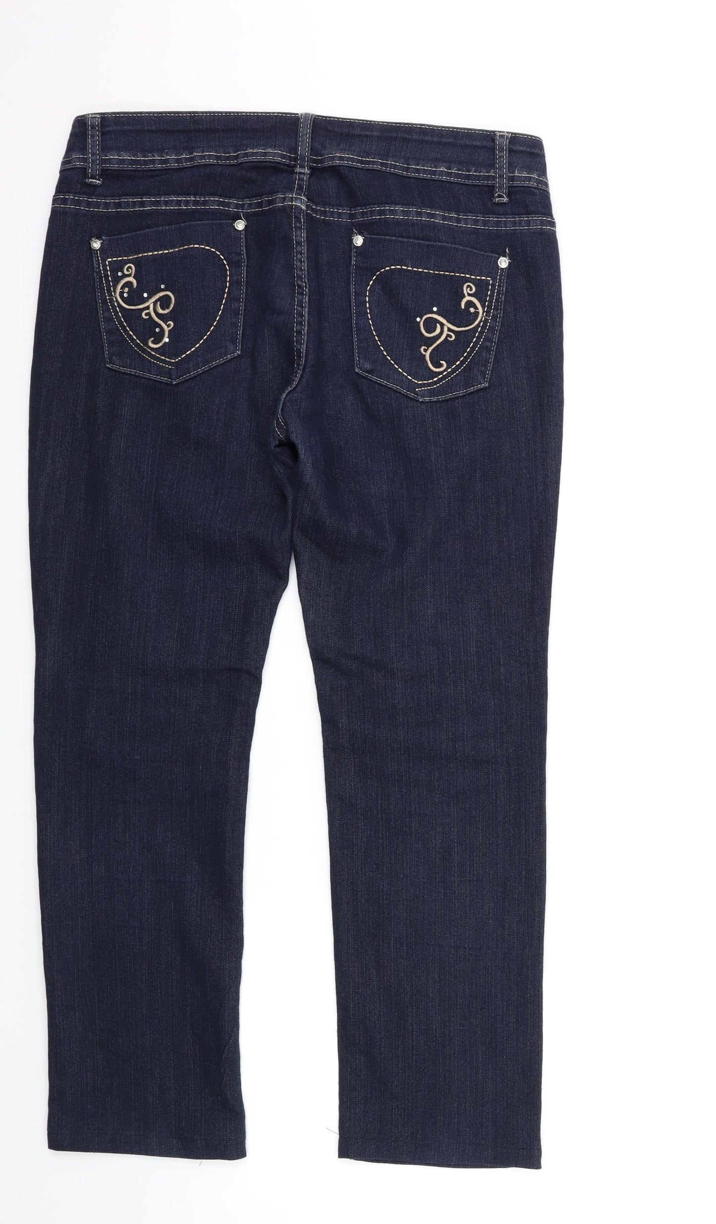 Internacionale Womens Blue  Denim Straight Jeans Size 10 L27 in