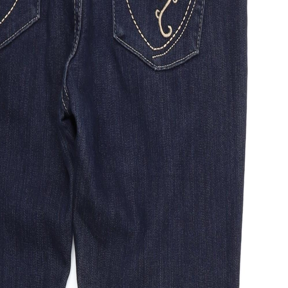 Internacionale Womens Blue  Denim Straight Jeans Size 10 L27 in