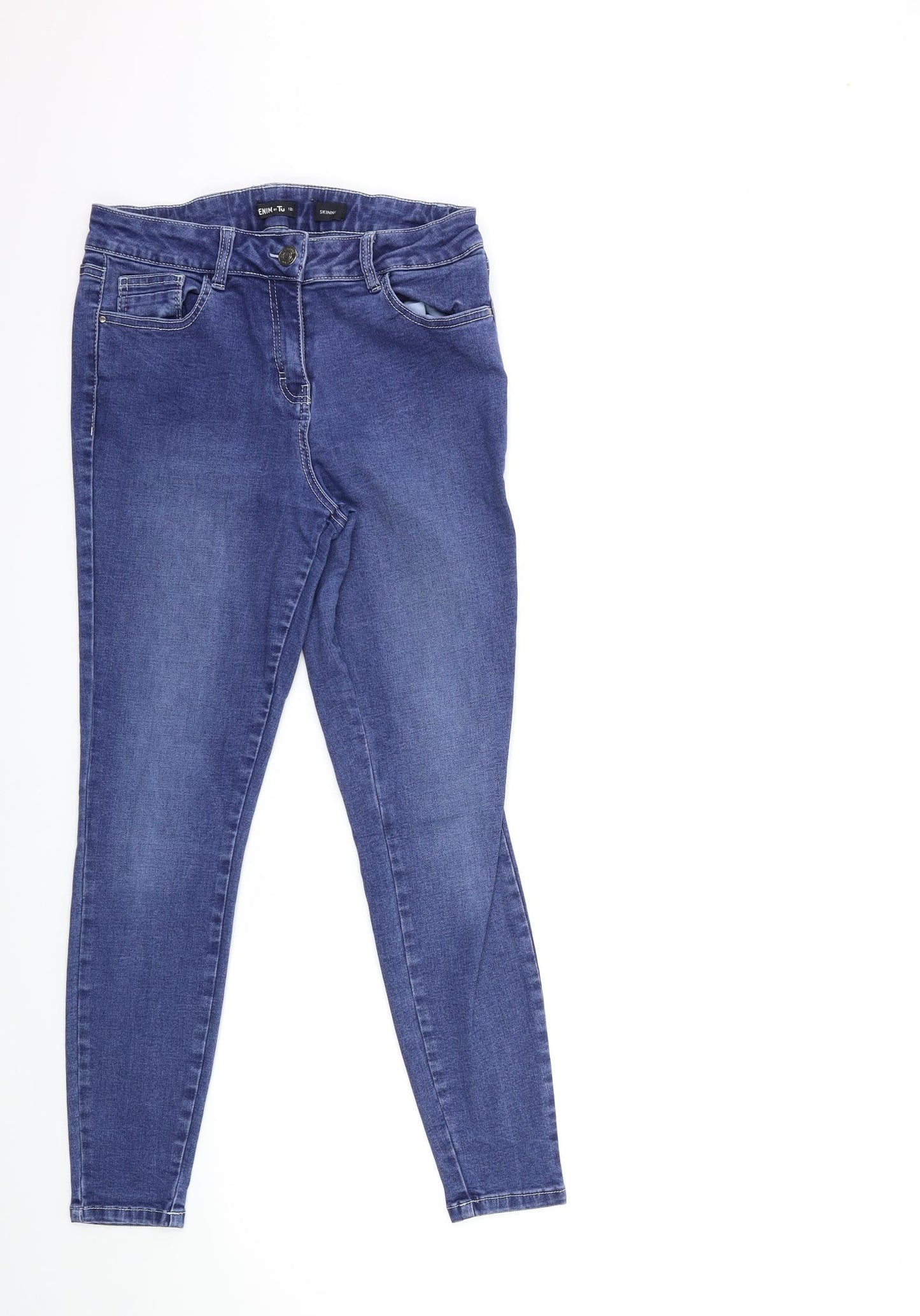 TU Womens Blue  Denim Skinny Jeans Size 12 L26 in