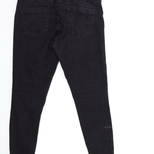 George Womens Black  Denim Jegging Jeans Size 14 L25 in
