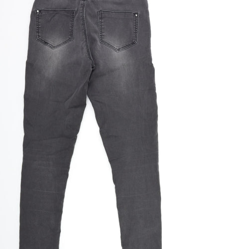 Dorothy Perkins Womens Grey  Denim Skinny Jeans Size 8 L28 in