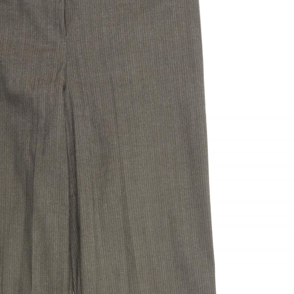 NEXT Womens Brown Striped  Trousers  Size 10 L32 in