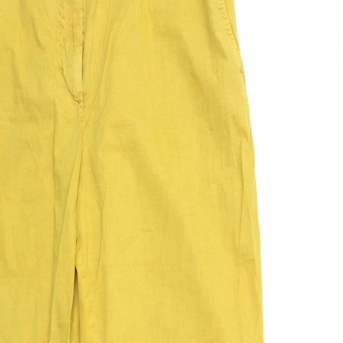 Marks and Spencer Womens Yellow   Chino Trousers Size 16 L30 in
