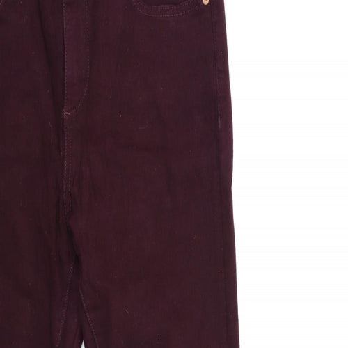 Topshop Womens Red  Denim Skinny Jeans Size 32 in L30 in