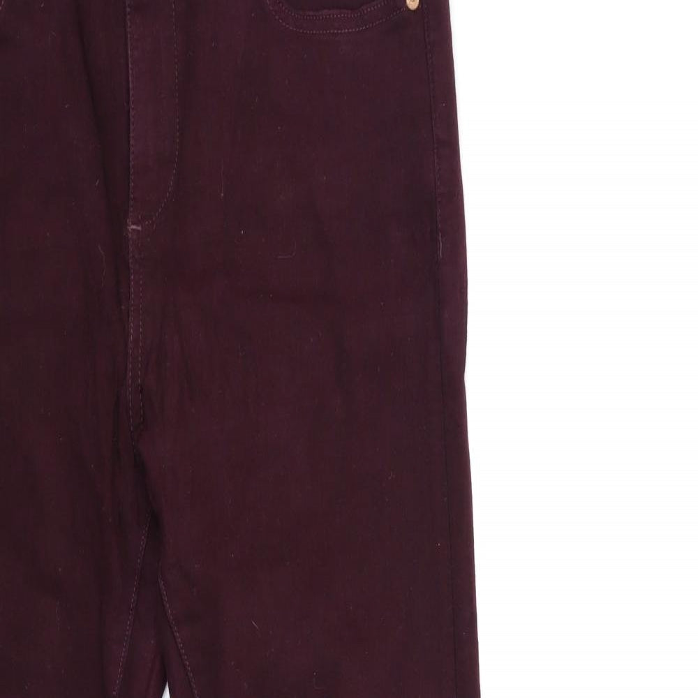Topshop Womens Red  Denim Skinny Jeans Size 32 in L30 in