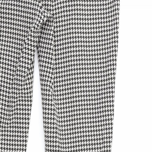 Marks and Spencer Womens Black Houndstooth  Trousers  Size 12 L33 in