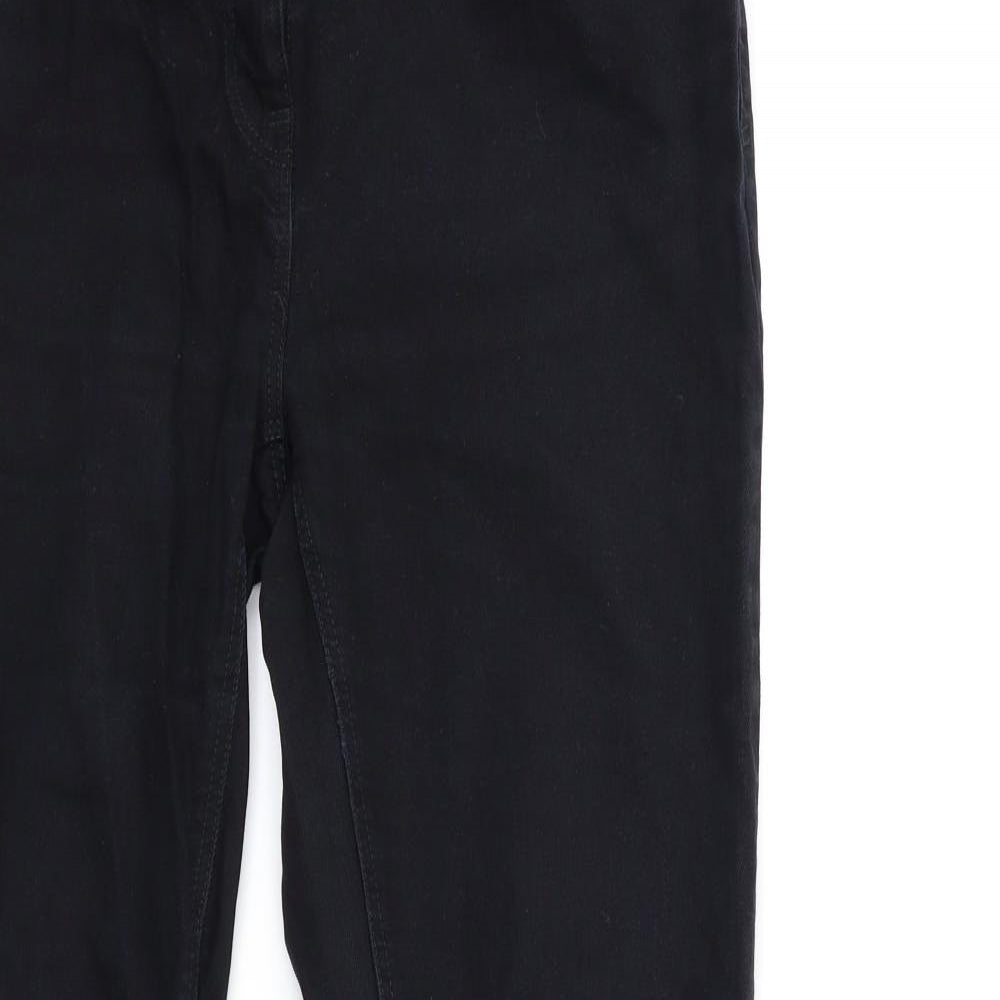 NEXT Womens Black  Denim Flared Jeans Size 12 L31 in