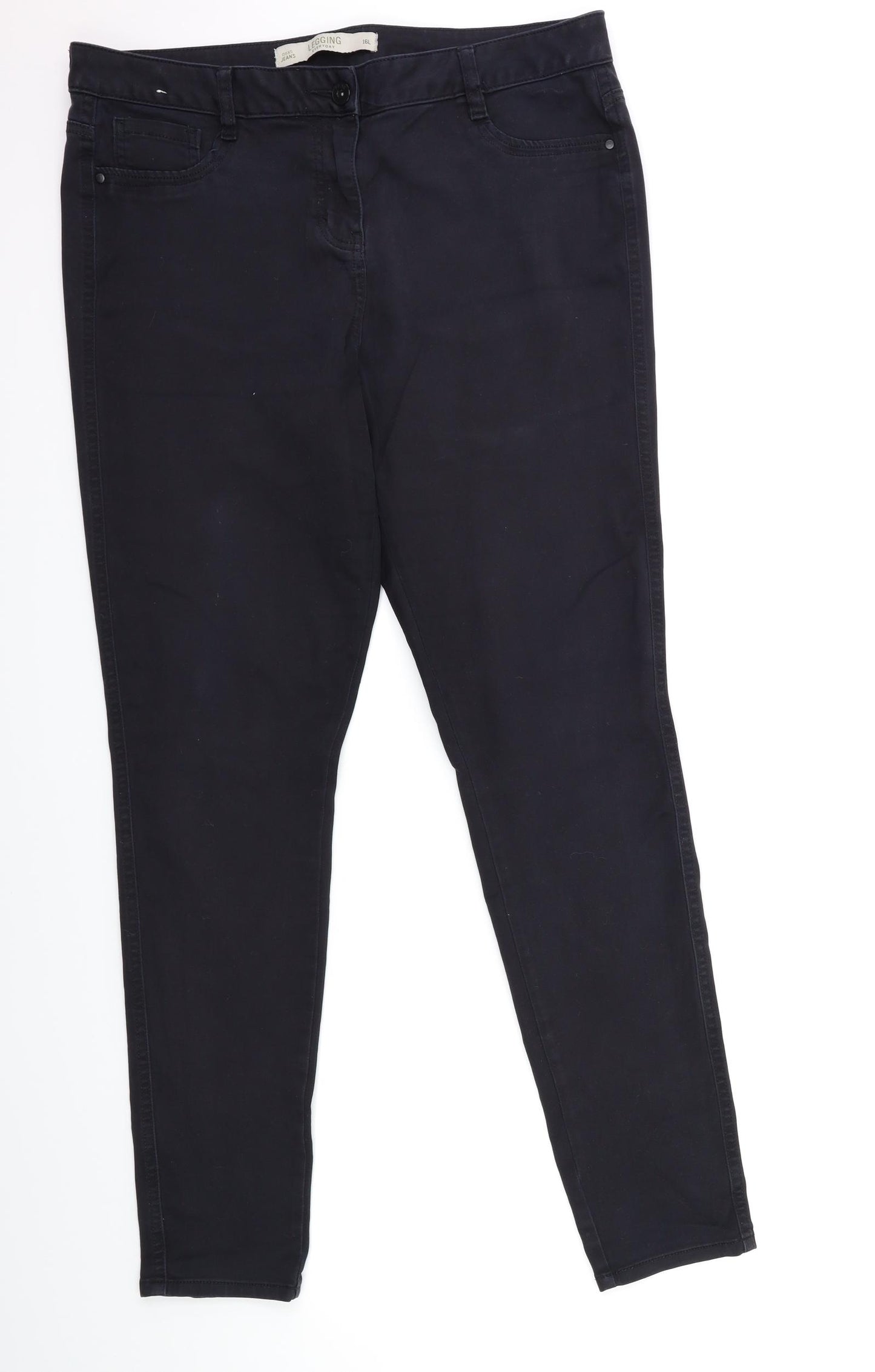 NEXT Womens Black  Denim Skinny Jeans Size 16 L32 in