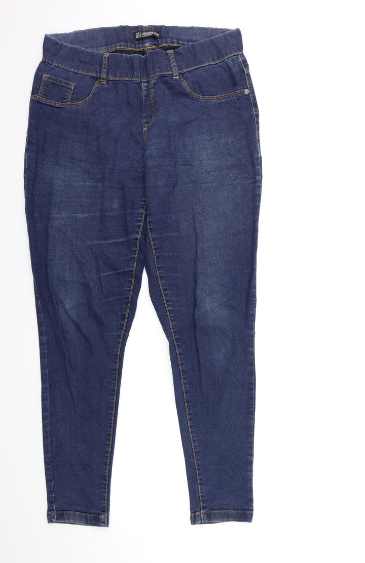 Everyday Essentials Womens Blue  Denim Jegging Jeans Size 12 L30 in
