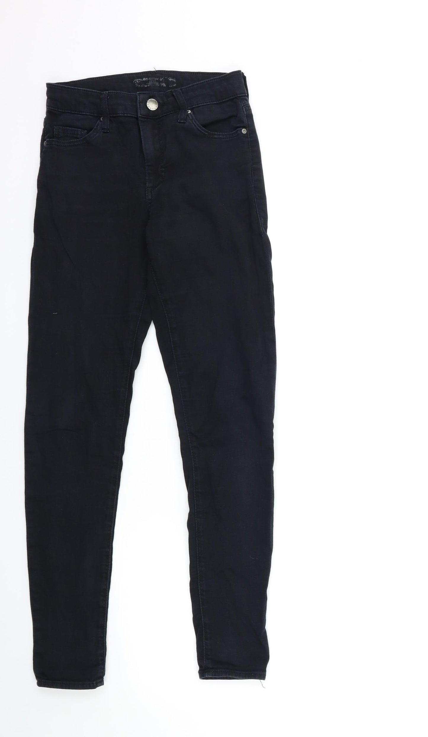 Topshop Womens Black  Denim Skinny Jeans Size 26 in L32 in