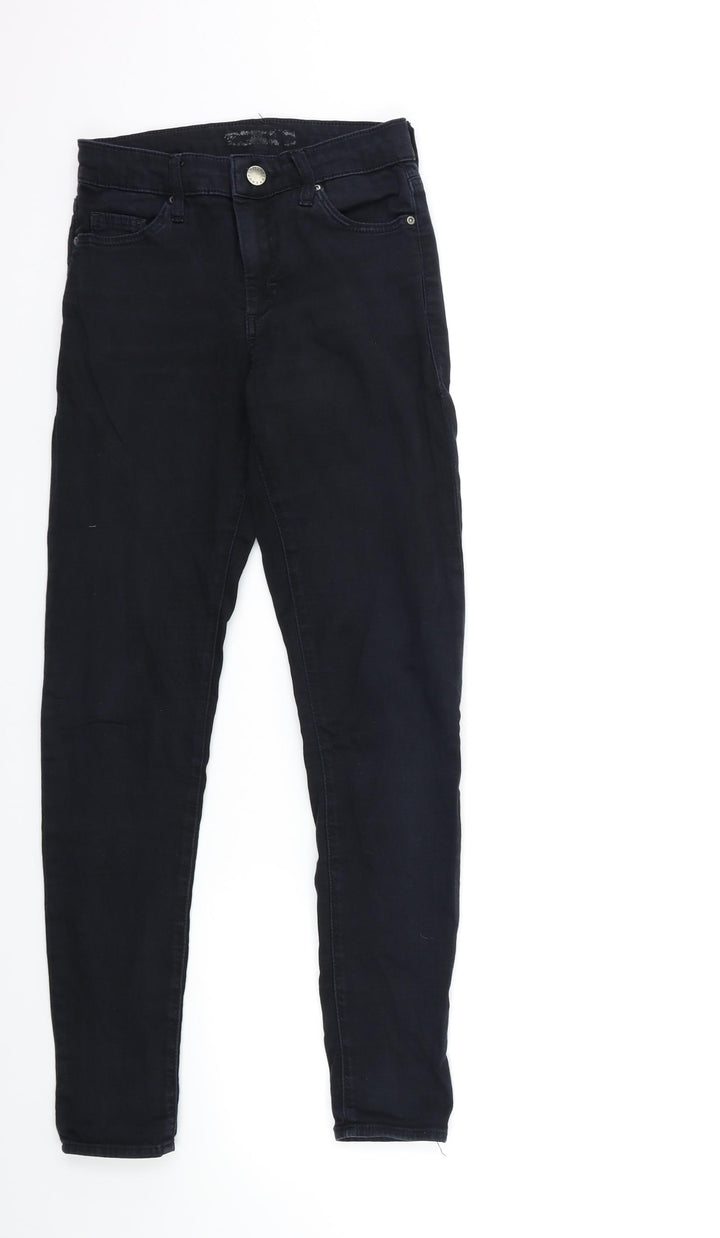 Topshop Womens Black  Denim Skinny Jeans Size 26 in L32 in