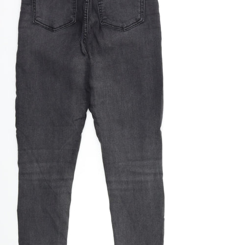 PRETTYLITTLETHING Womens Grey  Denim Skinny Jeans Size 8 L29 in