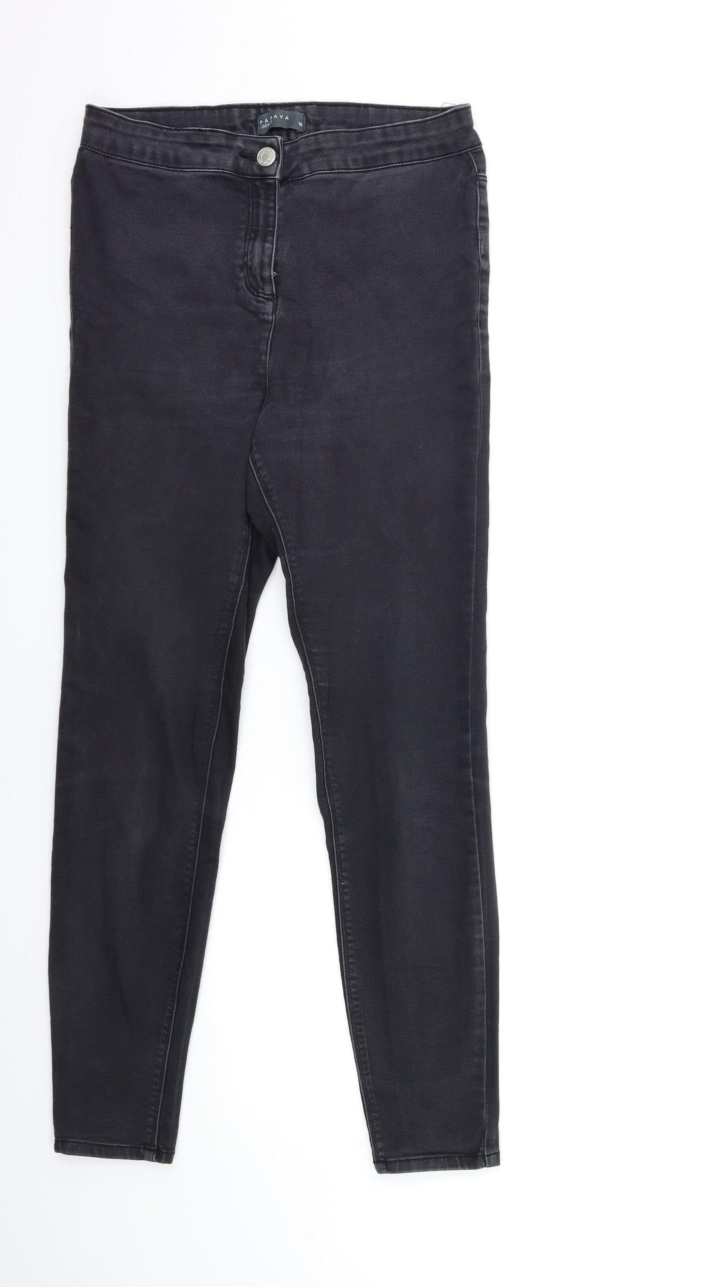 Papaya Womens Black  Denim  Jeans Size 10 L28 in