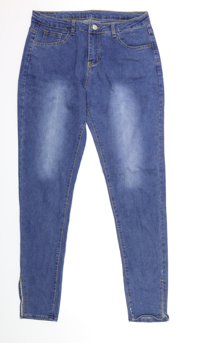 Preworn Womens Blue Denim Skinny Jeans Size M L33 in