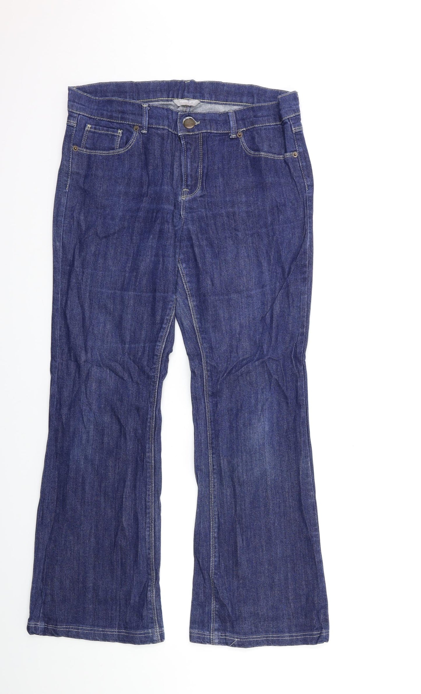 BHS Womens Blue  Denim Flared Jeans Size 14 L29 in