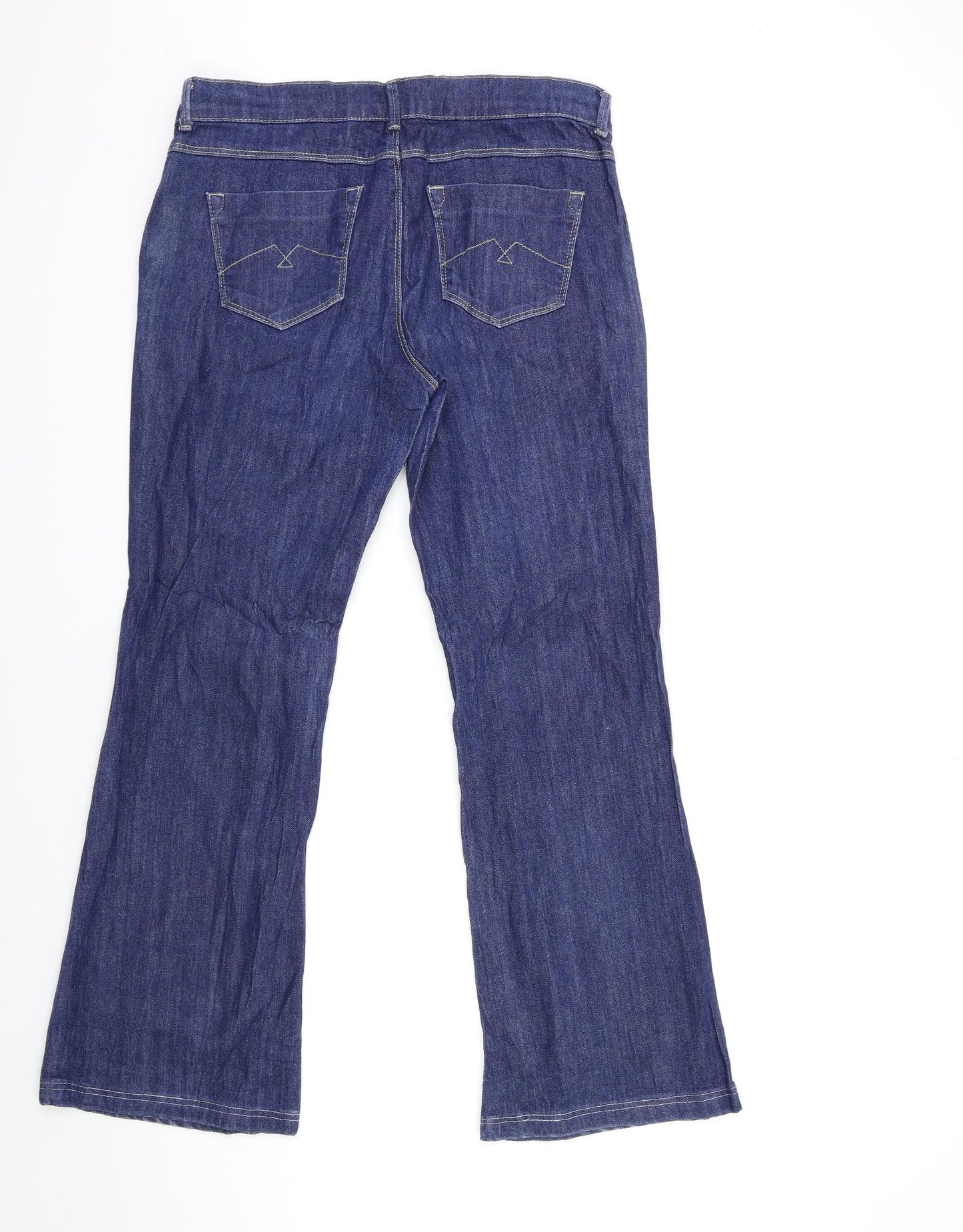 BHS Womens Blue  Denim Flared Jeans Size 14 L29 in