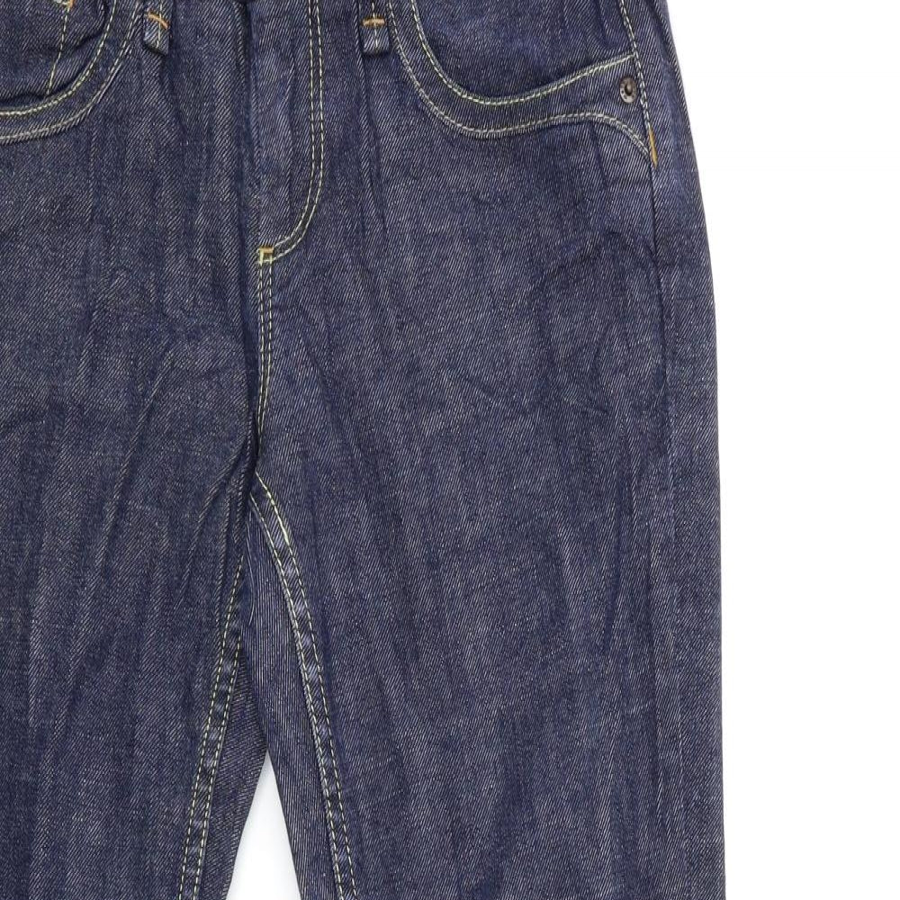 Topshop Womens Blue  Denim Flared Jeans Size 12 L30 in