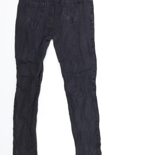 Preworn Womens Grey  Denim Skinny Jeans Size 24 in L26 in