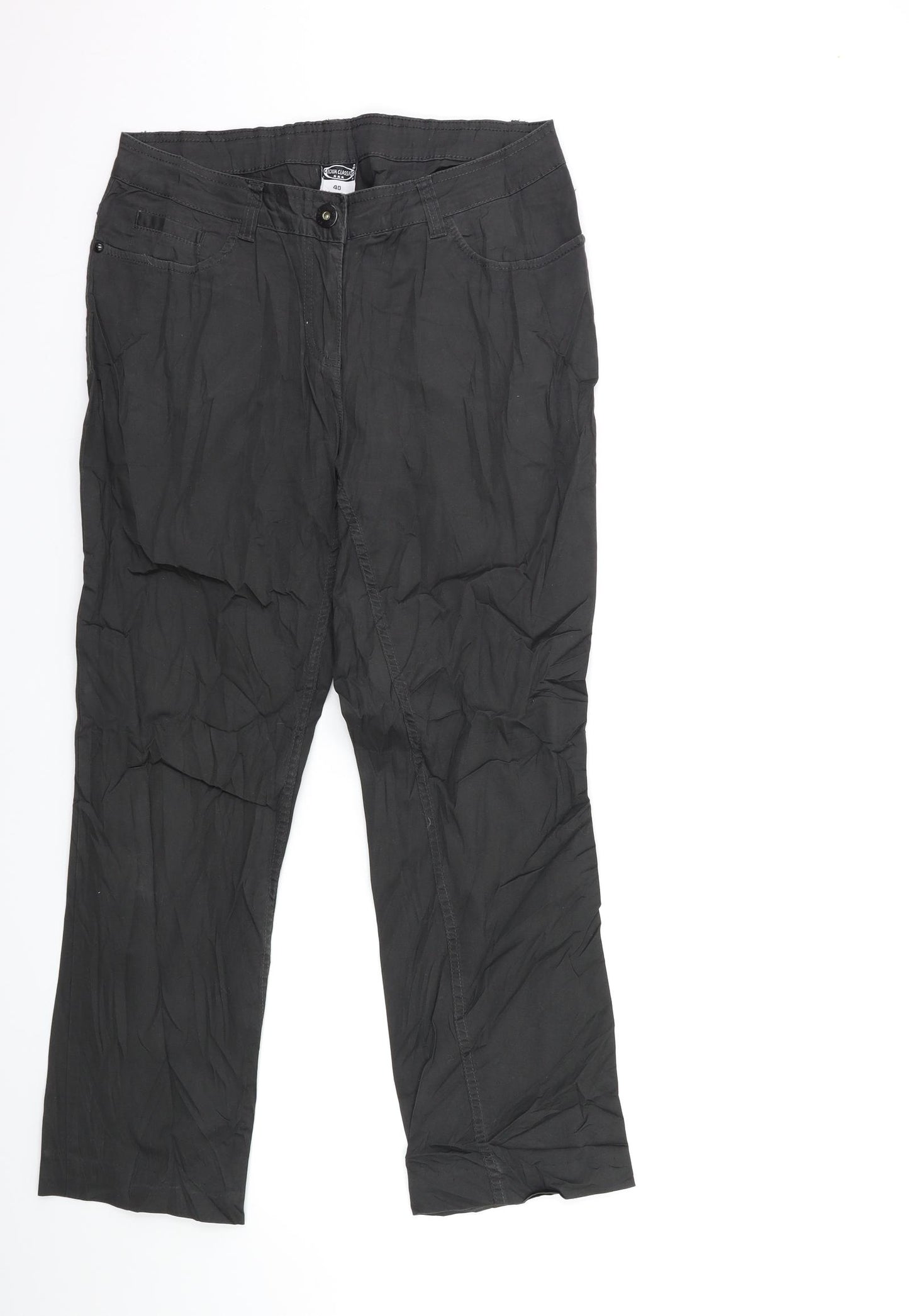 Cecile Womens Grey   Trousers  Size 12 L27 in