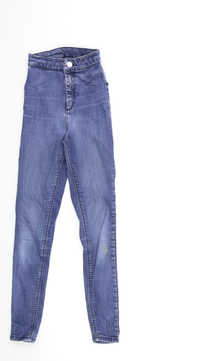 Topshop Womens Blue Denim Skinny Jeans Size 26 in L30 in