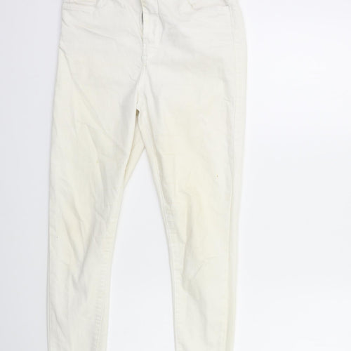 Topshop Womens White  Denim Skinny Jeans Size 30 in L25 in