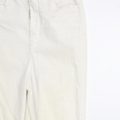 Topshop Womens White  Denim Skinny Jeans Size 30 in L25 in