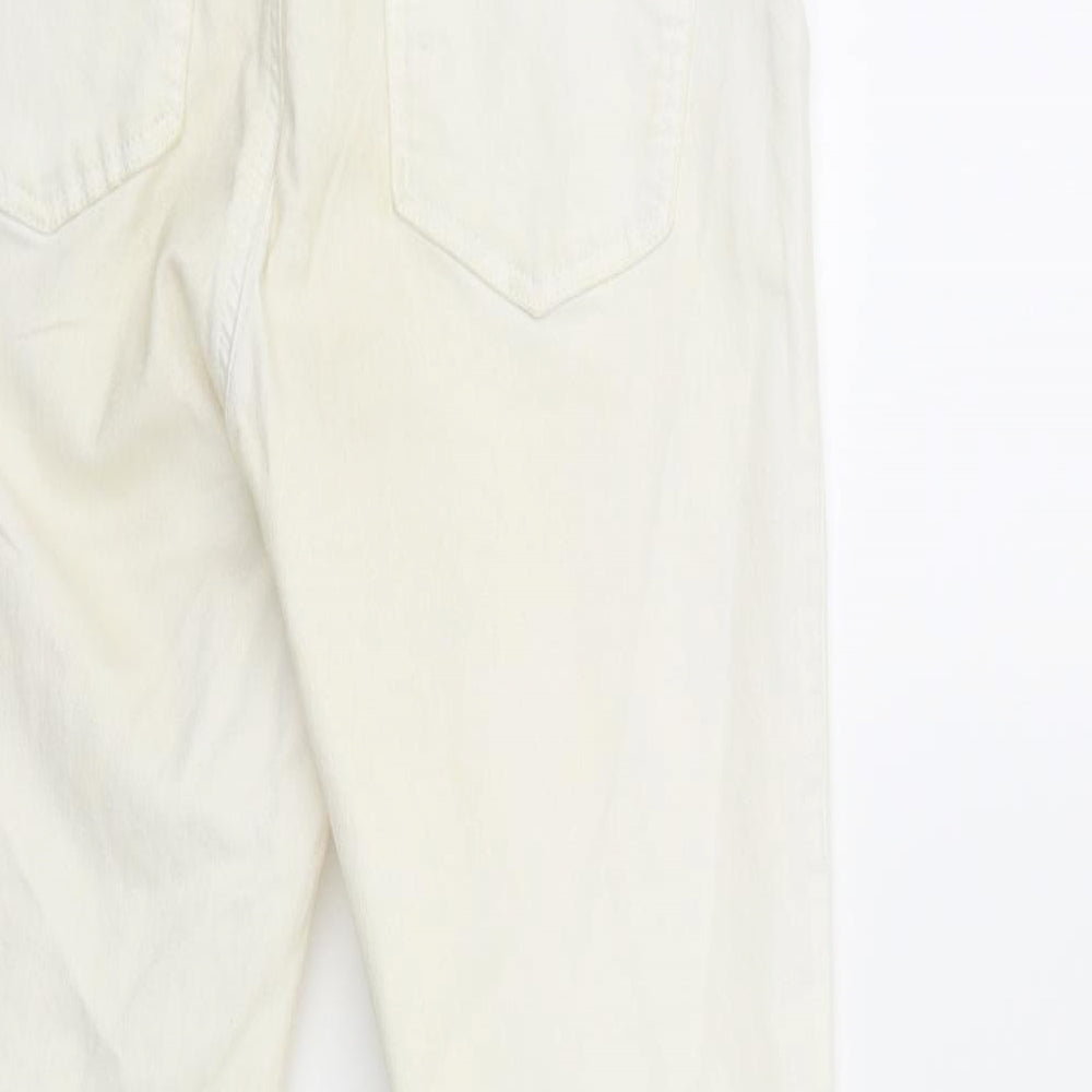 Topshop Womens White  Denim Skinny Jeans Size 30 in L25 in