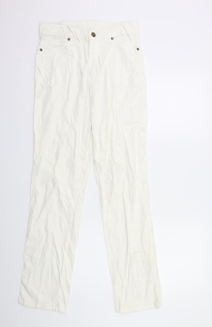 JACKY-O Womens White Trousers Size 30 in L32 in