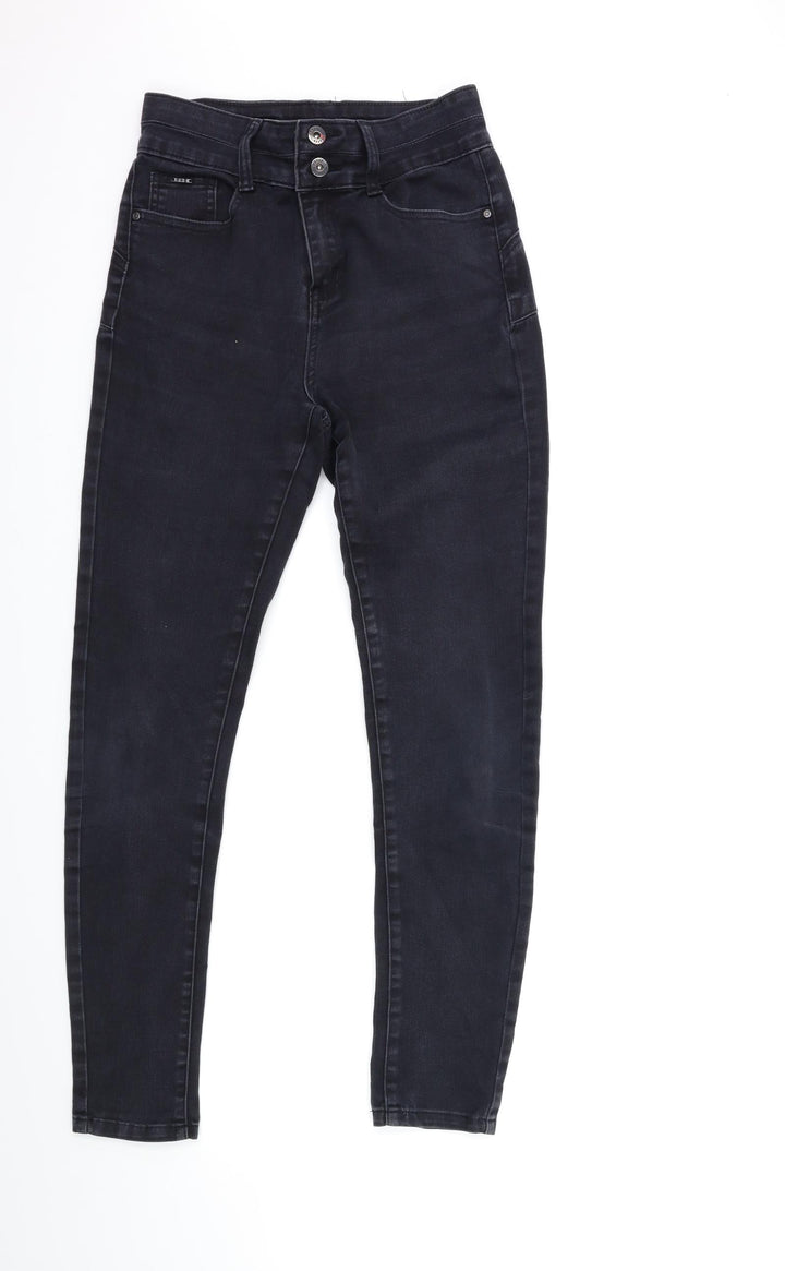 Preworn Womens Black  Denim Skinny Jeans Size 26 in L30 in