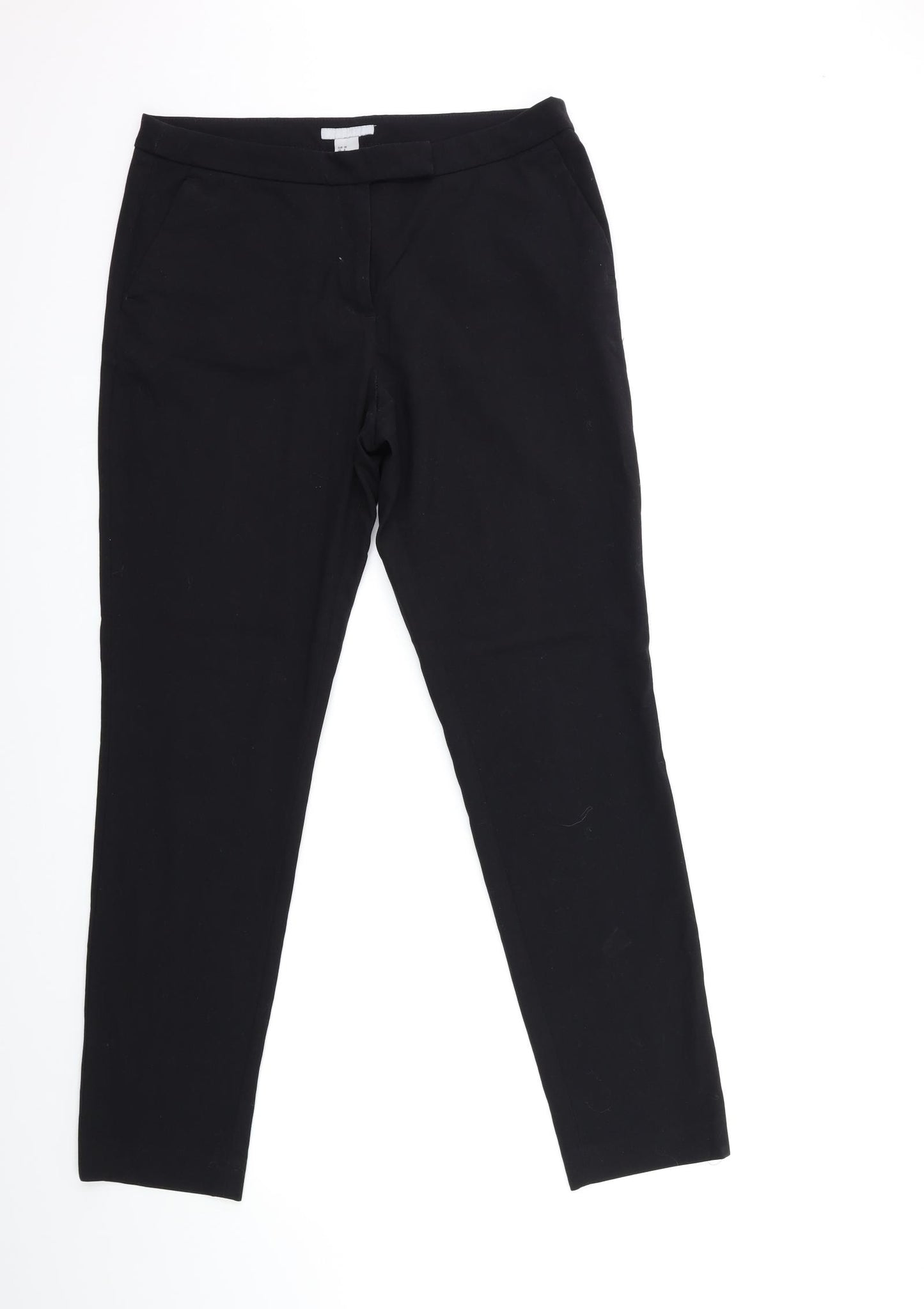 H&M Womens Black   Trousers  Size 10 L28 in