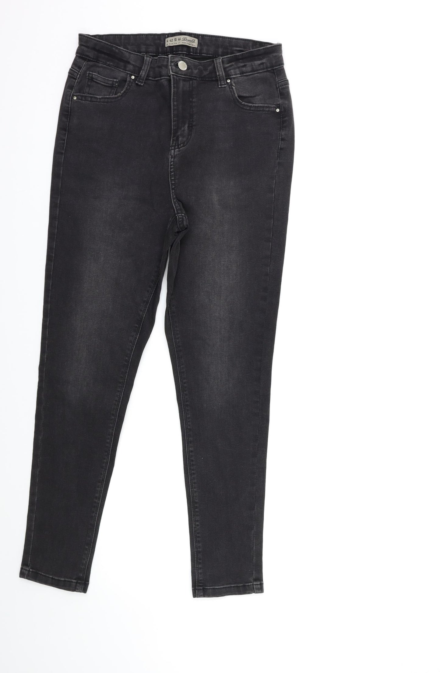 Denim & Co. Womens Black  Denim Skinny Jeans Size 14 L26 in