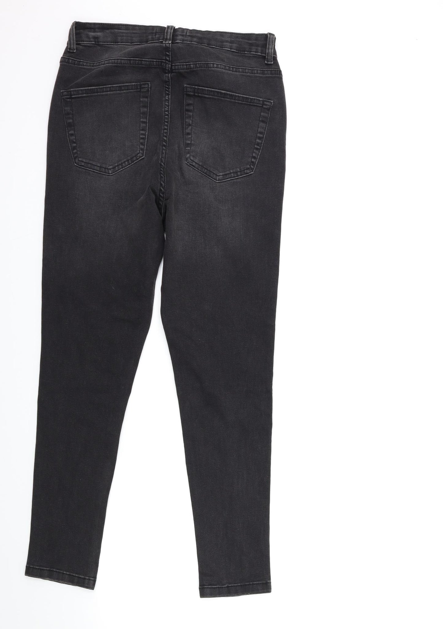 Denim & Co. Womens Black  Denim Skinny Jeans Size 14 L26 in