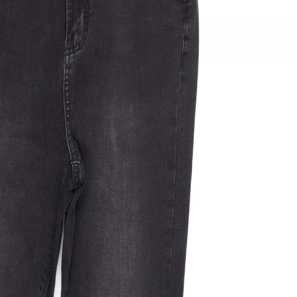 Denim & Co. Womens Black  Denim Skinny Jeans Size 14 L26 in