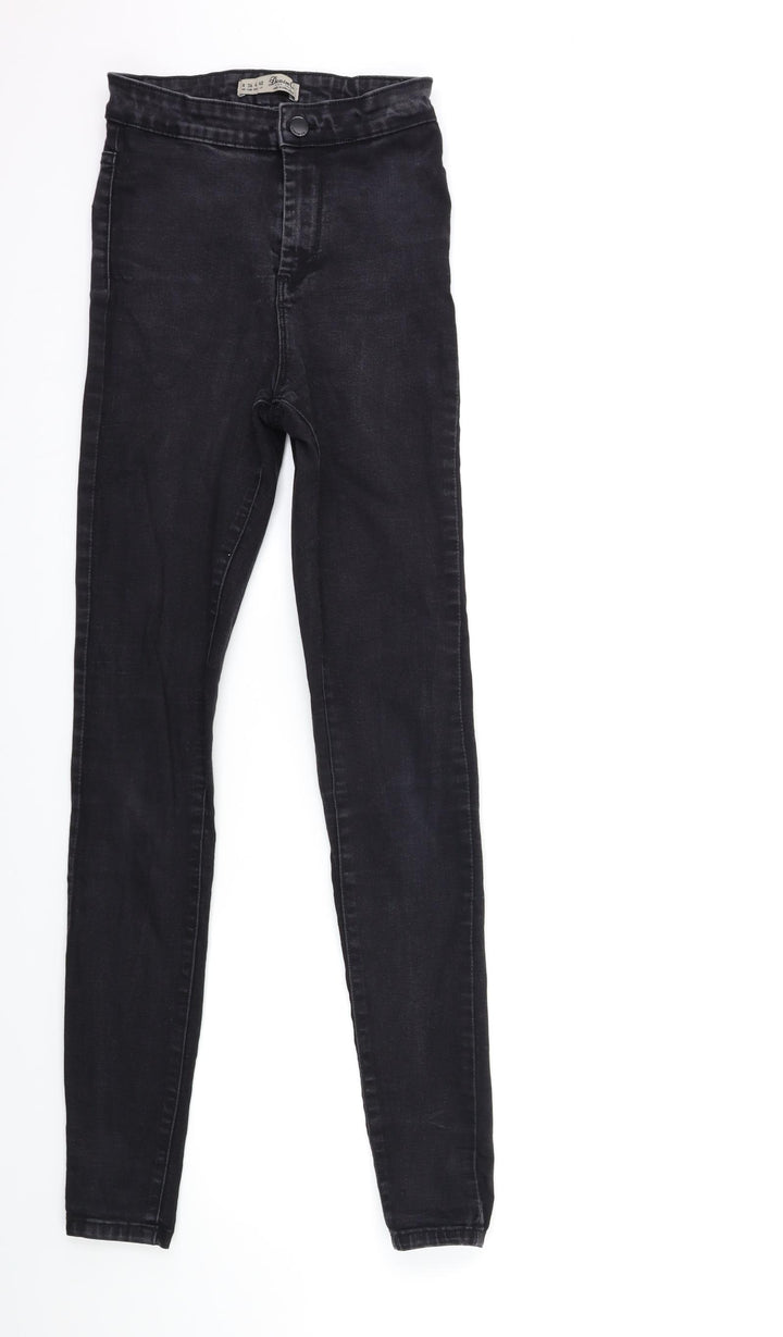 Denim & Co. Womens Black Denim Skinny Jeans Size 8 L30 in