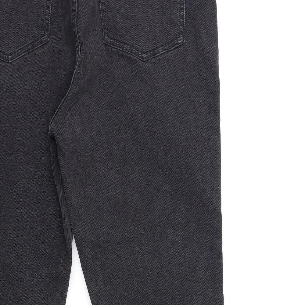 NEXT Womens Black  Denim Mom Jeans Size 16 L26 in