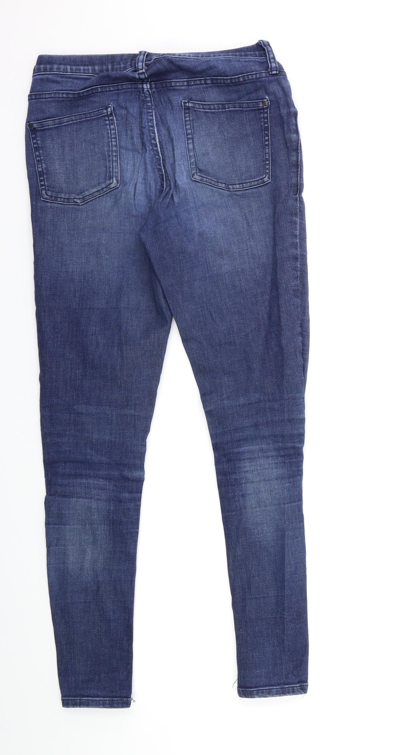 Preworn Womens Blue  Denim Skinny Jeans Size 8 L29 in