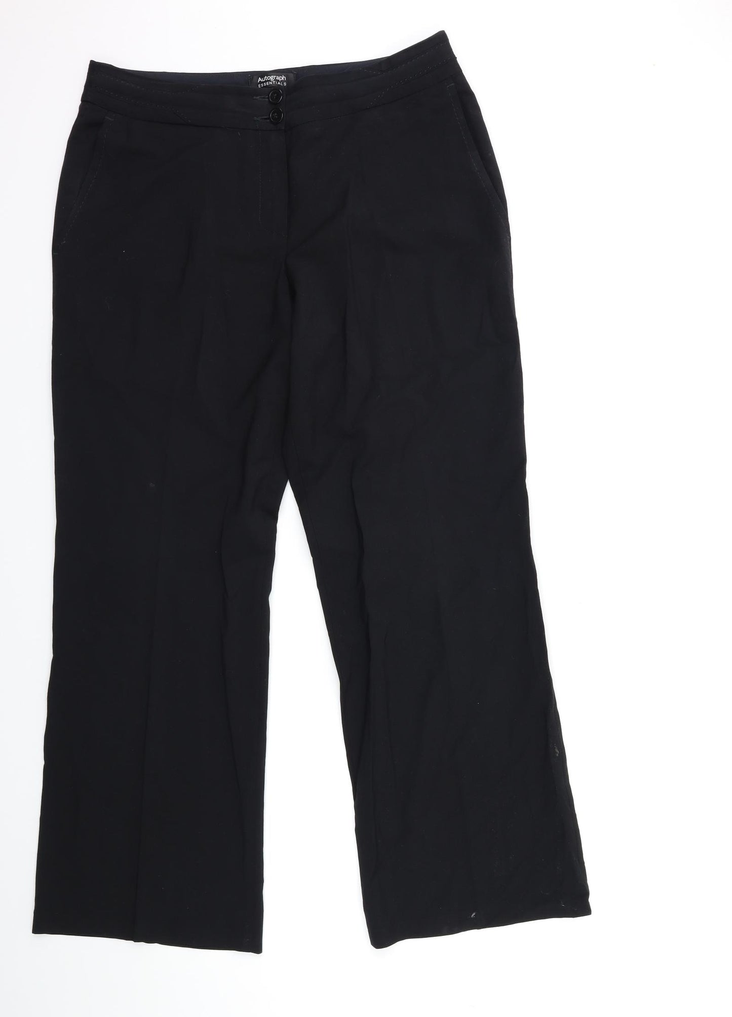 Marks and Spencer Womens Black   Trousers  Size 14 L30 in