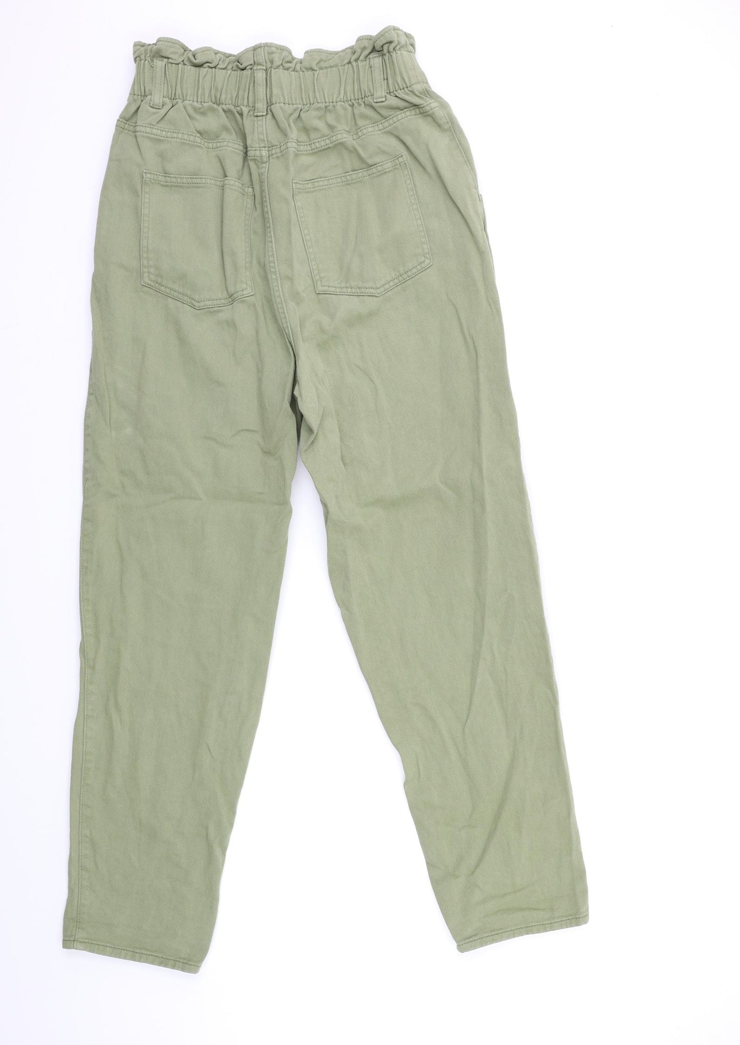 Preworn Womens Green  Denim Mom Jeans Size 26 in L26 in