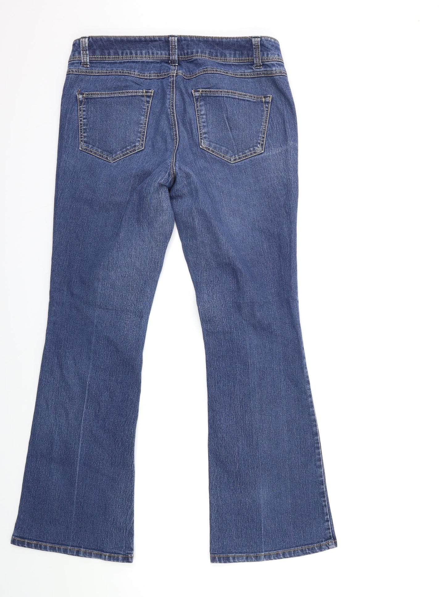 Dorothy Perkins Womens Blue  Denim Flared Jeans Size 10 L28 in